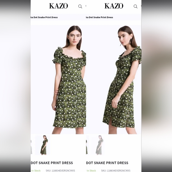 kazo Dresses & Skirts - Kazo snake print dress